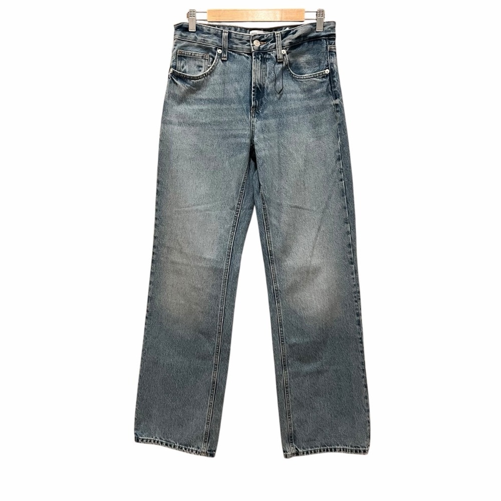 ZARA WOMAN Marine Straight High Rise Jeans | Vintage Wash Denim Size 38 (US 6)